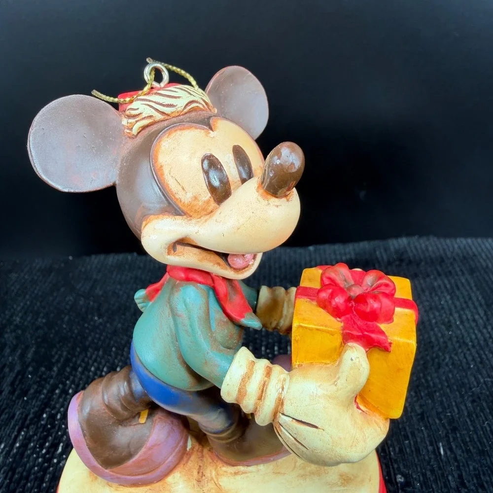 Disney Mickey Mouse Hometown Holidays Disneyland Figurine Ornament Vintage NoBox